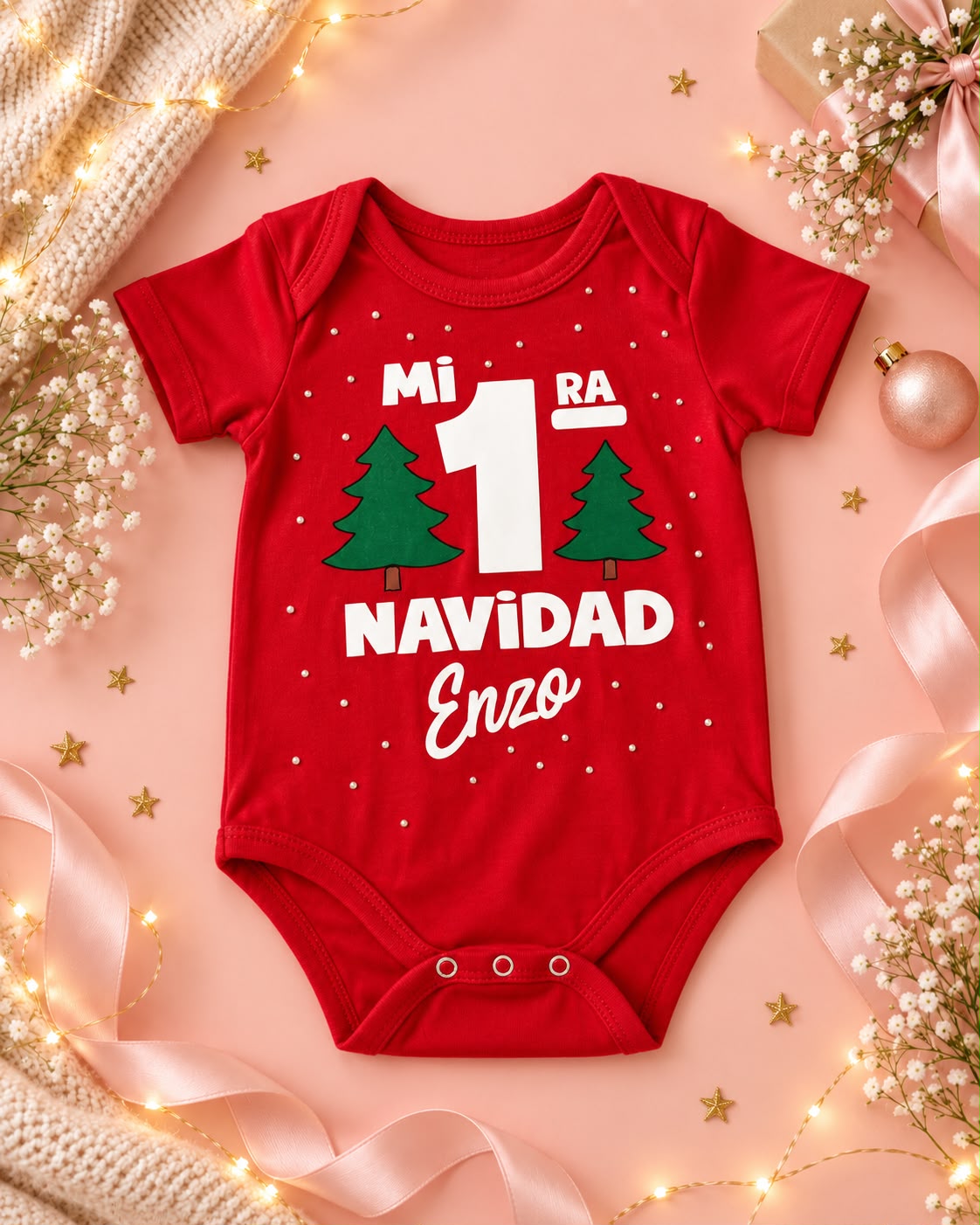 Body Mi primera Navidad con nombre