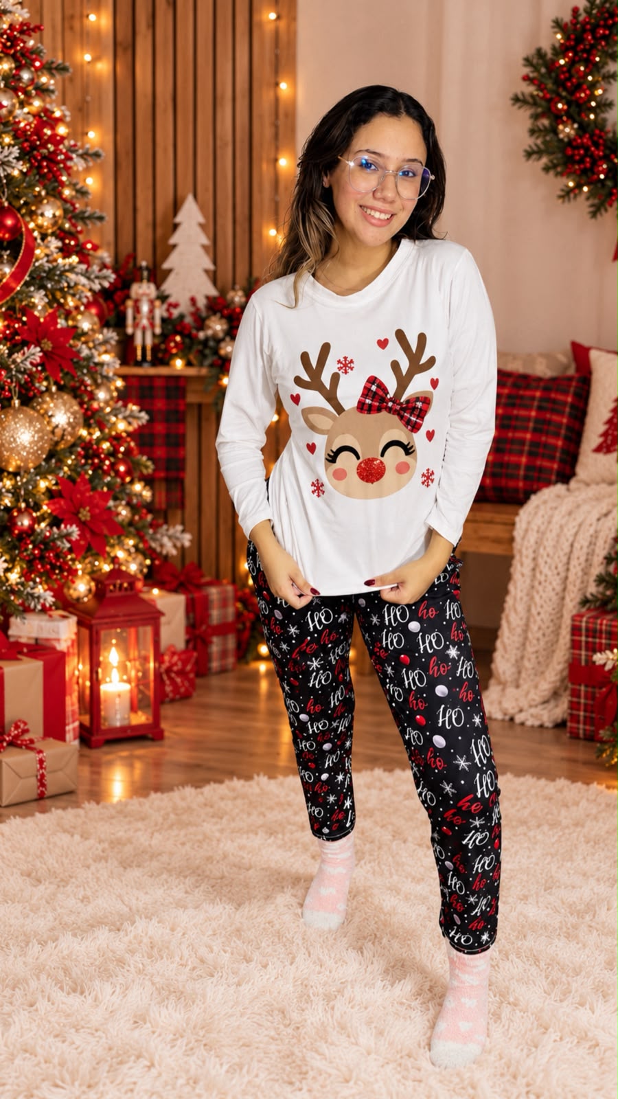 Pijama navideña personalizada para adulto